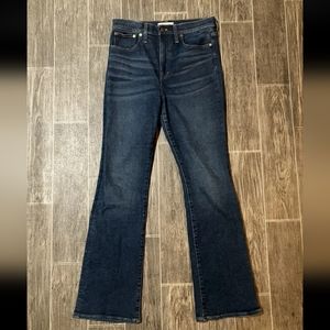Madewell Skinny Flare Jeans Size 29 Dark Wash High Rise Blue